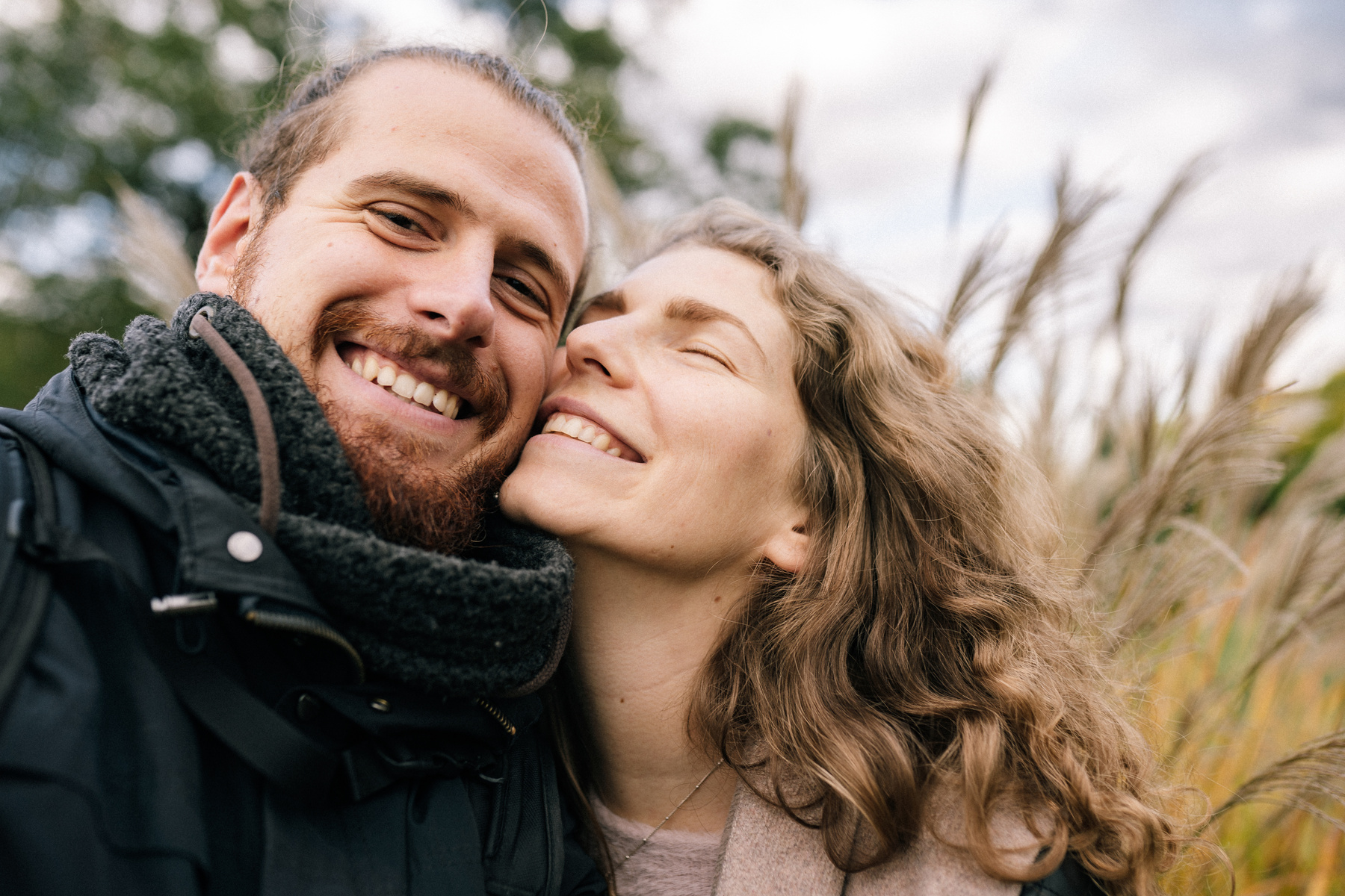 Man and Woman Smiling